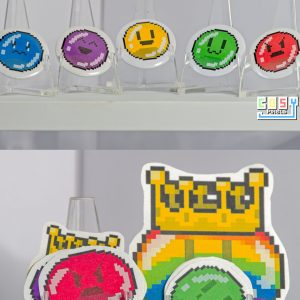 Slimes - Stickers and Badges Set - 12pcs Stickers / 5pcs Badges